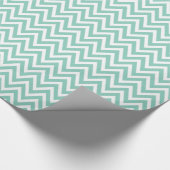 Papier Cadeau Aqua et White Chevron (Coin)