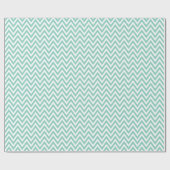 Papier Cadeau Aqua et White Chevron (Plat)