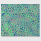 Papier Cadeau Aqua floral Abstract Design (Plat)