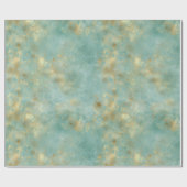 Papier Cadeau Aqua Mint Gold Abstrait (Plat)