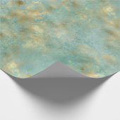 Papier Cadeau Aqua Mint Gold Abstrait (Coin)