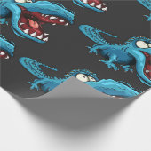 Papier Cadeau Aqua Monster Courir Le Bodysuit Bébé (Coin)