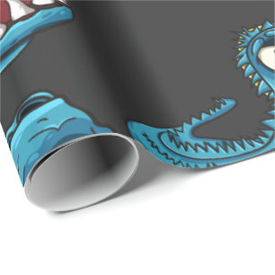 Papier Cadeau Aqua Monster Courir Le Bodysuit Bébé