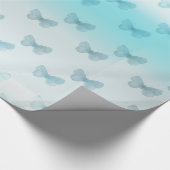 Papier Cadeau Aqua Ombre Papillons Anniversaire (Coin)