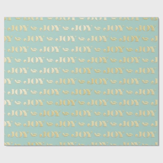Papier Cadeau Aqua & Teal Christmas Wrapping Paper with Gold Acc (Plat)