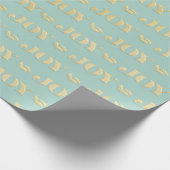 Papier Cadeau Aqua & Teal Christmas Wrapping Paper with Gold Acc (Coin)