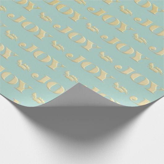 Papier Cadeau Aqua & Teal Christmas Wrapping Paper with Gold Acc (Coin)