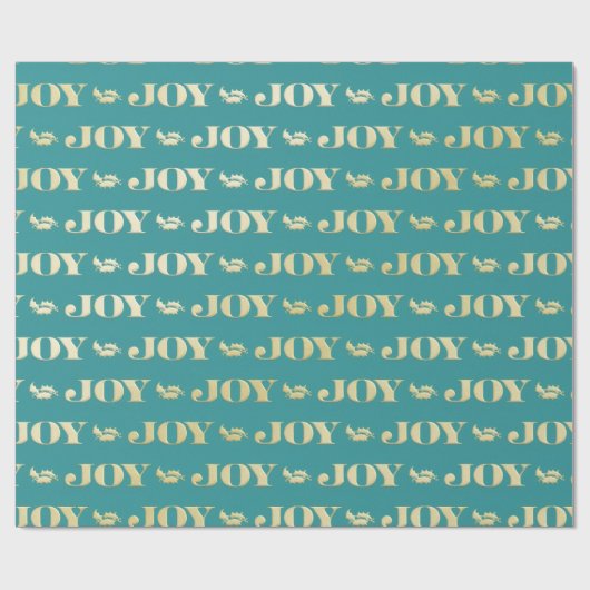 Papier Cadeau Aqua & Teal Christmas Wrapping Paper with Gold Acc (Plat)