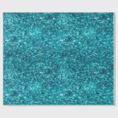 Papier Cadeau Aqua Turquoise Blue Sparkle (Plat)