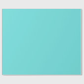 Papier Cadeau Aqua Turquoise couleur solide (Plat)