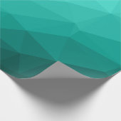 Papier Cadeau Aqua Turquoise Gradient Motif géométrique (Coin)