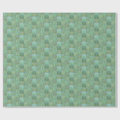 Papier Cadeau Aquamarine Seafoam Water Patchwork Boho Chic (Plat)