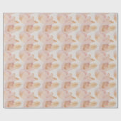 Papier Cadeau Aquarell camouflage abstrait dans l'abricot (Plat)