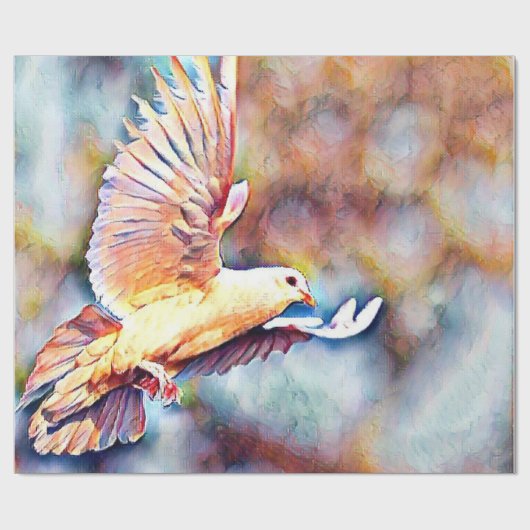 Papier Cadeau aquarell dove (Plat)