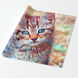 Papier Cadeau aquarell kitten