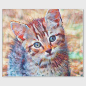 Papier Cadeau aquarell kitten (Plat)