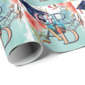 Papier Cadeau Aquarelle (Coin rond)
