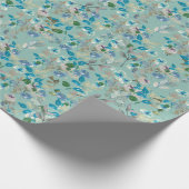 Papier Cadeau Aquarelle à la menthe Floral Roses Branch Toutes l (Coin)