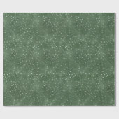 Papier Cadeau Aquarelle à main pois_vert d'hiver chaud (Plat)