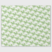 Papier Cadeau Aquarelle à quatre feuilles (Plat)