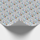 Papier Cadeau Aquarelle Abstraite : arrière - plan blanc dessiné (Coin)