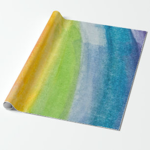 Papier Cadeau aquarelle Abstraite couleurs arc-en-ciel fond