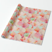 Papier Cadeau Aquarelle Abstraite Crème glacée Scoops Cool Paste (Déroulé)