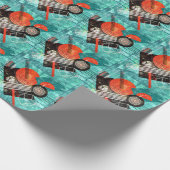 Papier Cadeau Aquarelle Abstraite, formes géométriques et coloré (Coin)