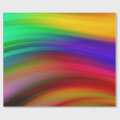 Papier Cadeau Aquarelle Abstraite Rainbow Elegant Multicolor (Plat)