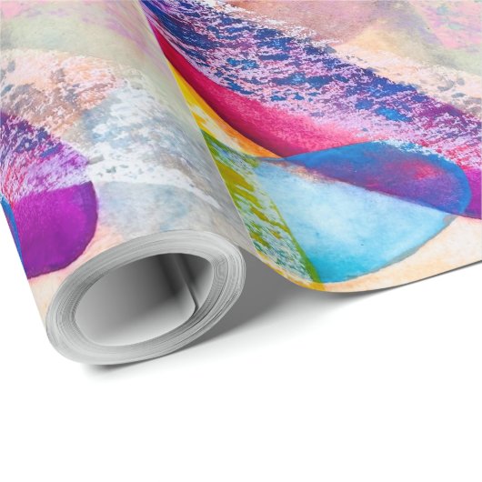 Papier Cadeau Aquarelle Abstraite texturée (Coin rond)