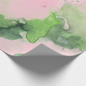 Papier Cadeau Aquarelle AKA Pink Green Sorority Papier d'envelop (Coin)