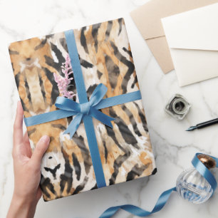 Papier Cadeau Aquarelle Animaux imprimer peau Safari thème