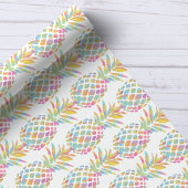 Papier Cadeau Aquarelle arc-en-ciel Ananas Motif tropical