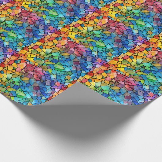 Papier Cadeau Aquarelle Arc-en-ciel en verre (Coin)