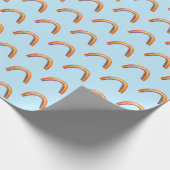 Papier Cadeau Aquarelle arc-en-ciel papier d'emballage bleu (Coin)
