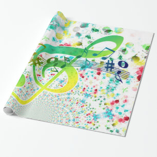 Papier Cadeau Aquarelle Atrible Clef
