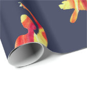 Papier Cadeau Aquarelle Ballerina Silhouette (Coin rond)