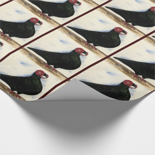 Papier Cadeau Aquarelle Barb Pigeon (Coin)