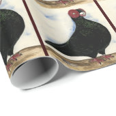 Papier Cadeau Aquarelle Barb Pigeon (Coin rond)