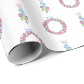 Papier Cadeau Aquarelle Baubles de Noël Werath (Coin rond)