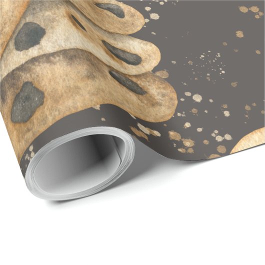 Papier Cadeau Aquarelle biscuits au chocolat pour Anniversaire (Coin rond)