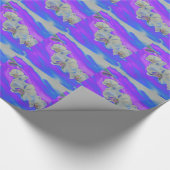 Papier Cadeau Aquarelle blanche Orchidée violet Breeze (Coin)