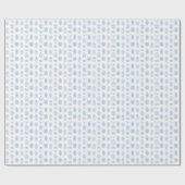 Papier Cadeau Aquarelle Bleu Et Blanc Ginger Jar (Plat)