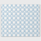 Papier Cadeau Aquarelle bleu et ruban marin (Plat)