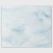 Papier Cadeau Aquarelle bleu Rustique Pastel Papier d'enveloppem (Plat)