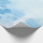 Papier Cadeau Aquarelle bleue (Coin)