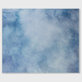 Papier Cadeau Aquarelle bleue Texture (Plat)