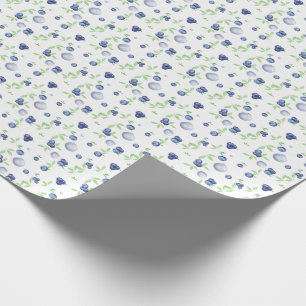 Papier Cadeau Aquarelle Blueberry