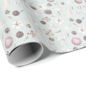 Papier Cadeau Aquarelle Bois Deer (Coin rond)