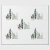 Papier Cadeau Aquarelle Bois Deer (Plat)